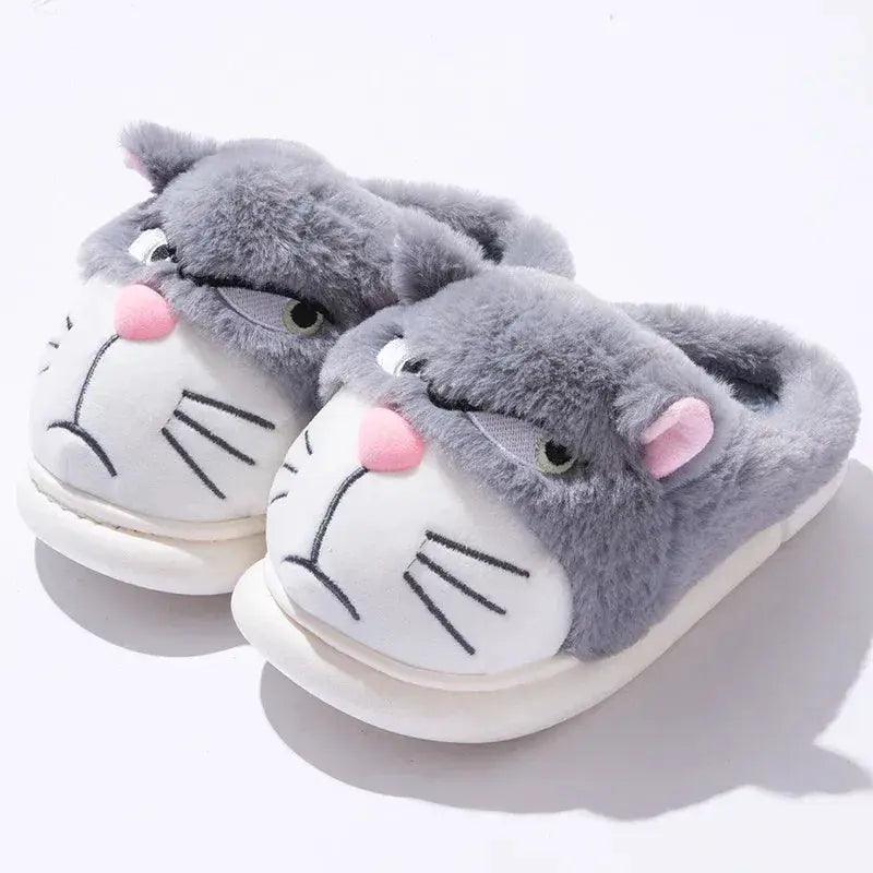 Cozy Cartoon Plush Slippers 1CM Heel Women Toyland EU - ToylandEU™