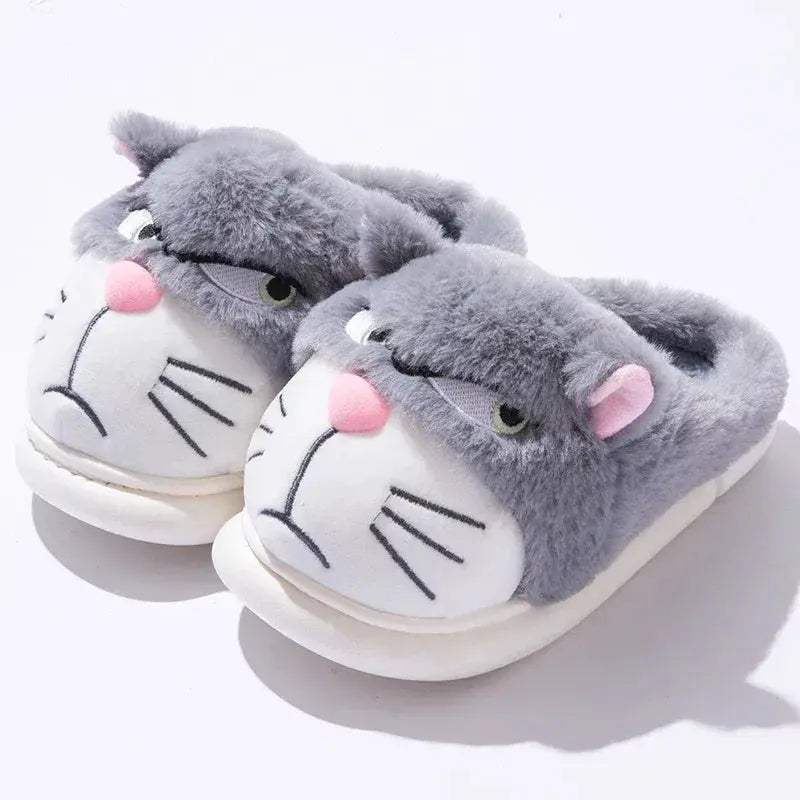Cozy Cartoon Plush Slippers 1CM Heel Women Toyland EU - ToylandEU™