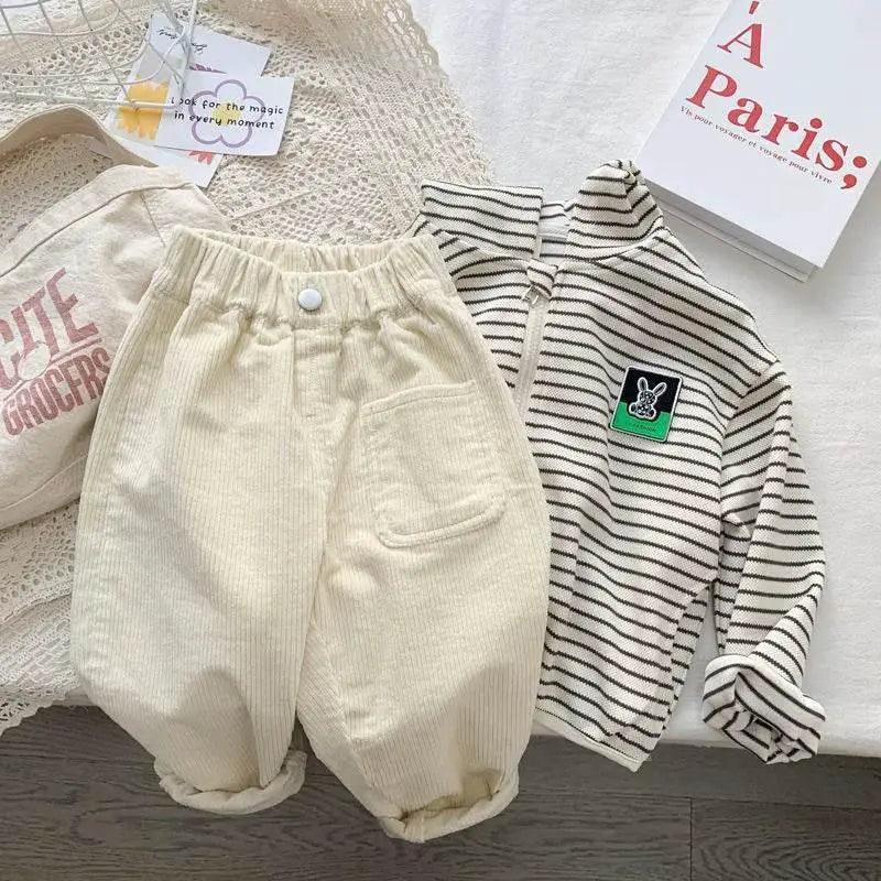 Cozy Corduroy Pants Elastic Waist Toyland EU - ToylandEU™