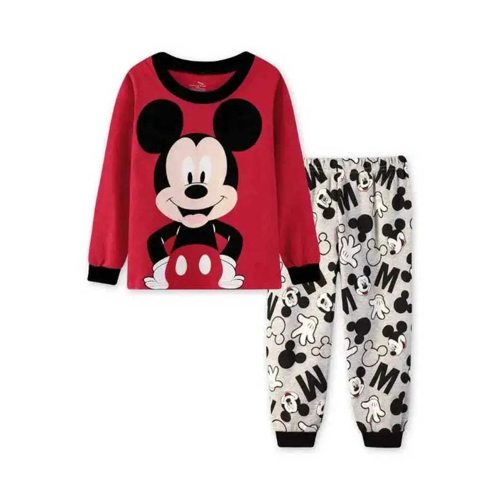 Cozy Disney Cotton Pajama Set For Unisex Kids 4 To 7 Years Long Sleeve Spring Fall - ToylandEU