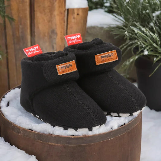 Cozy Fleece Baby Booties Non Slip Stay On Infant Slippers - ToylandEU