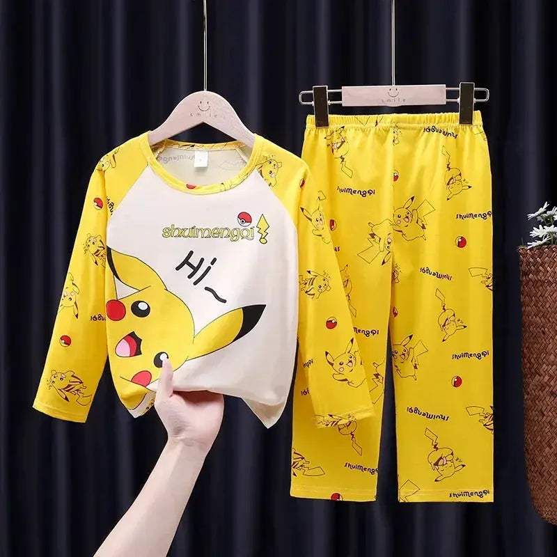 Cozy Kids Pajamas With Cartoon Pattern For Ages Four To Six - ToylandEU