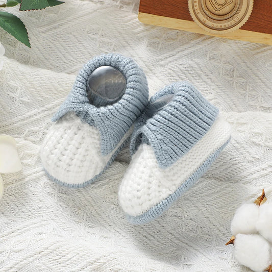 Cozy Knit Baby Shoes Unisex 0-18 Months Slip On Booties - ToylandEU