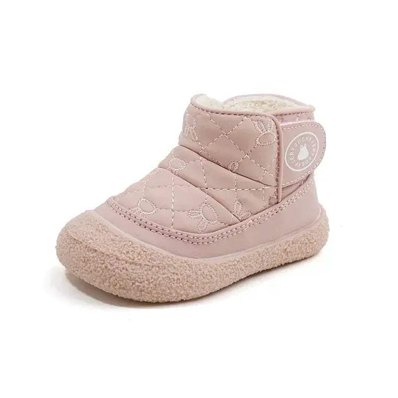 Cozy Padded Winter Boots For Toddlers Unisex Cartoon Rabbit Design With Non Slip Rubber Soles For Indoor Outdoor Walking - ToylandEU
