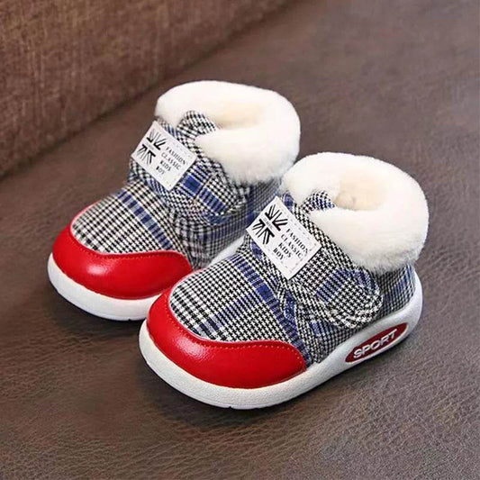 Cozy Plus-Size Cotton Baby Boots for Winter - Non-Slip Velvet-Lined Snow Shoes for Outdoor Play - ToylandEU