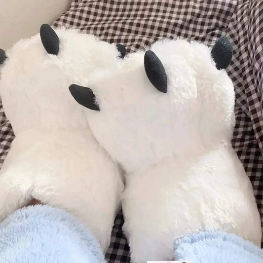 Cozy Slippers Bear Claw Design 2X Furry Warm Toyland EU - ToylandEU™