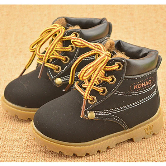 Cozy Toddler Unisex Boots Lace Up Plush Lining For Toddlers - ToylandEU