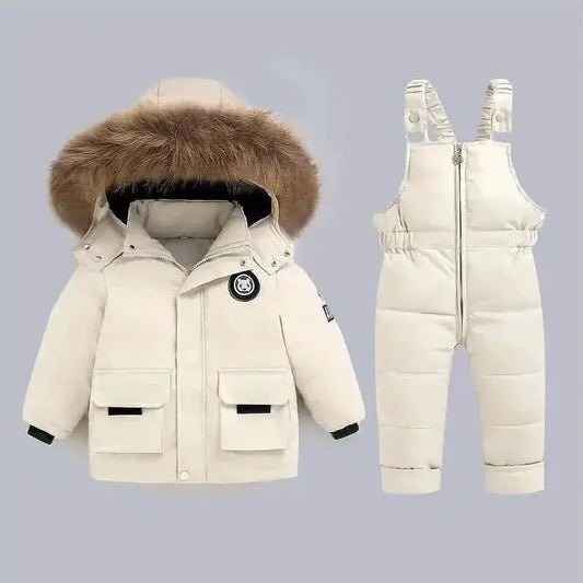 Cozy Winter Down Jacket Set Two Piece Hooded For Kids - ToylandEU