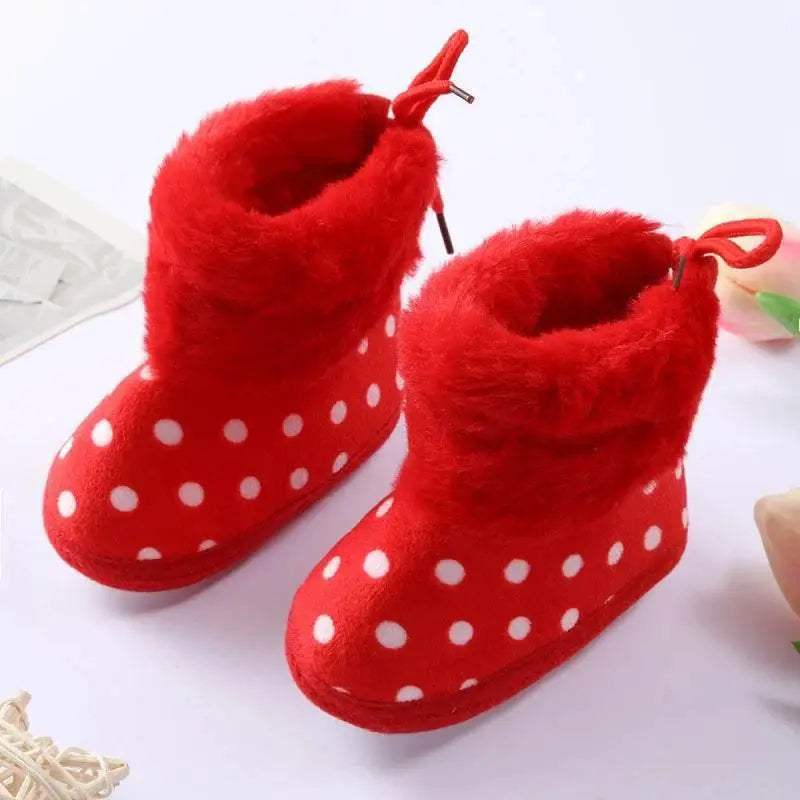Cozy Winter First Walkers Booties for Infants - Soft Sole Snow Boots for 0-18 Months, Unisex Baby Shoes with Fur Lining - ToylandEU™
