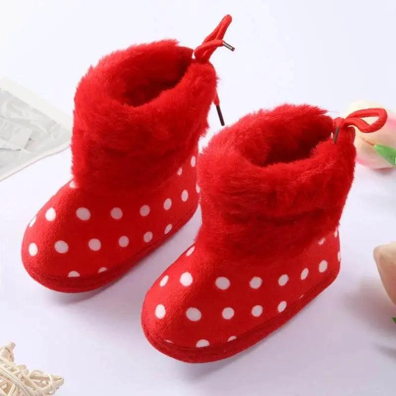Cozy Winter First Walkers Booties for Infants - Soft Sole Snow Boots for 0-18 Months, Unisex Baby Shoes with Fur Lining - ToylandEU™
