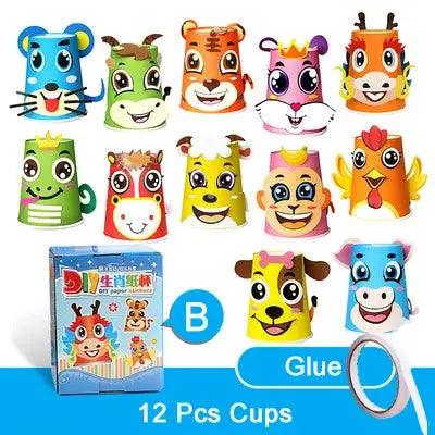 Kids DIY Paper Cup Craft Kit With Colorful Stickers - ToylandEU™