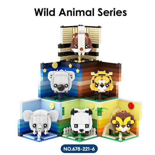 Creative Animal Building Blocks Cute Panda Koala Tiger Rabbit Chicken Model Bricks - ToylandEU