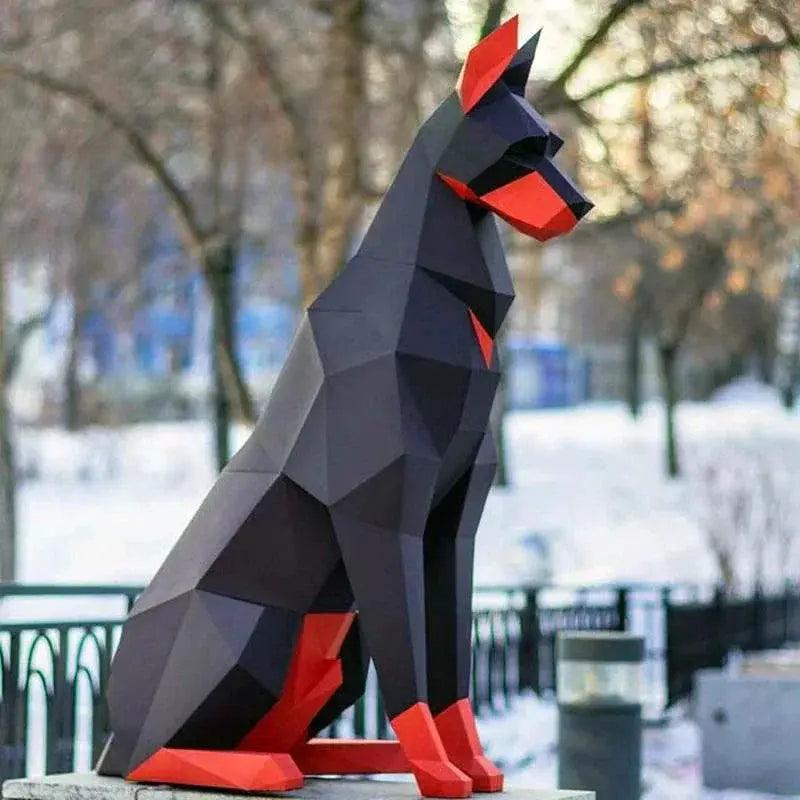 Creative Doberman Papercraft 3D Model Toyland EU - ToylandEU™