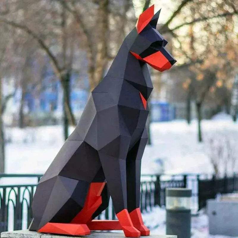 Creative Doberman Papercraft 3D Model Toyland EU - ToylandEU™
