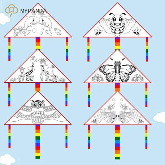 Creative Kids DIY Kite Set - Blank Paintable Kite for Artistic Fun & Sky High Adventure - ToylandEU