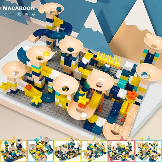 Creative Macaron Funnel Slide Blocks for Endless Marble Racing Fun - ToylandEU