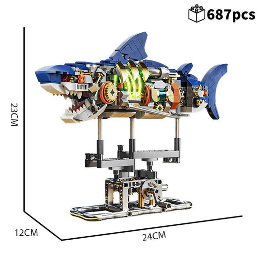 Creative Mechanical Shark Sea Animal Life Set With Light Display - ToylandEU
