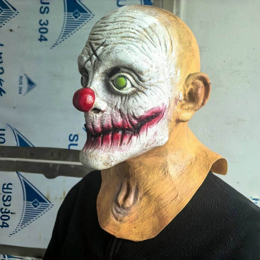Mens Creepy Stitches The Clown Mask Full Neck Horror House Scary Joker Costume Mask for Halloween Adults Clown Evil Face - ToylandEU