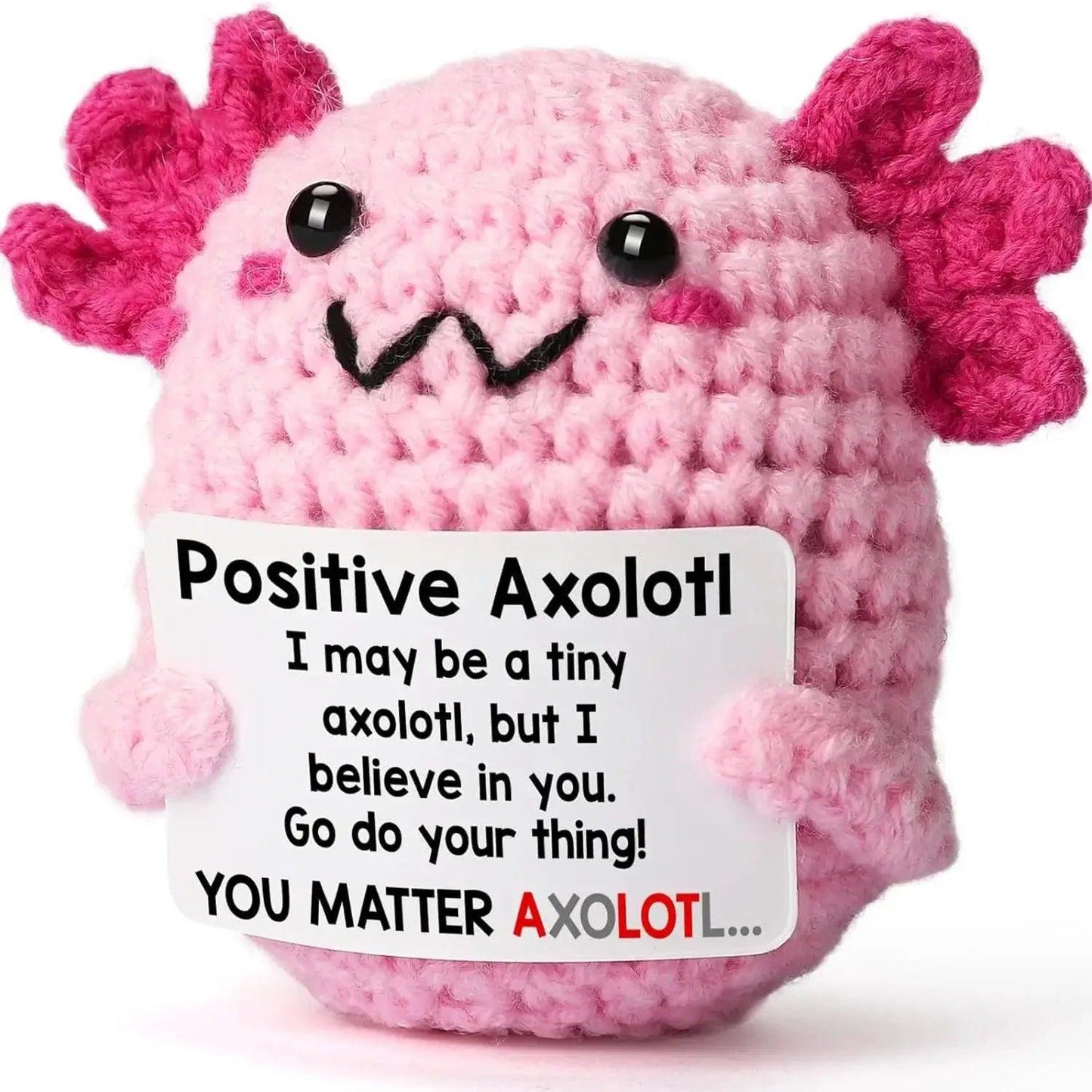 Crochet Axolotl Doll Desktop Ornament Positive Energy - ToylandEU™