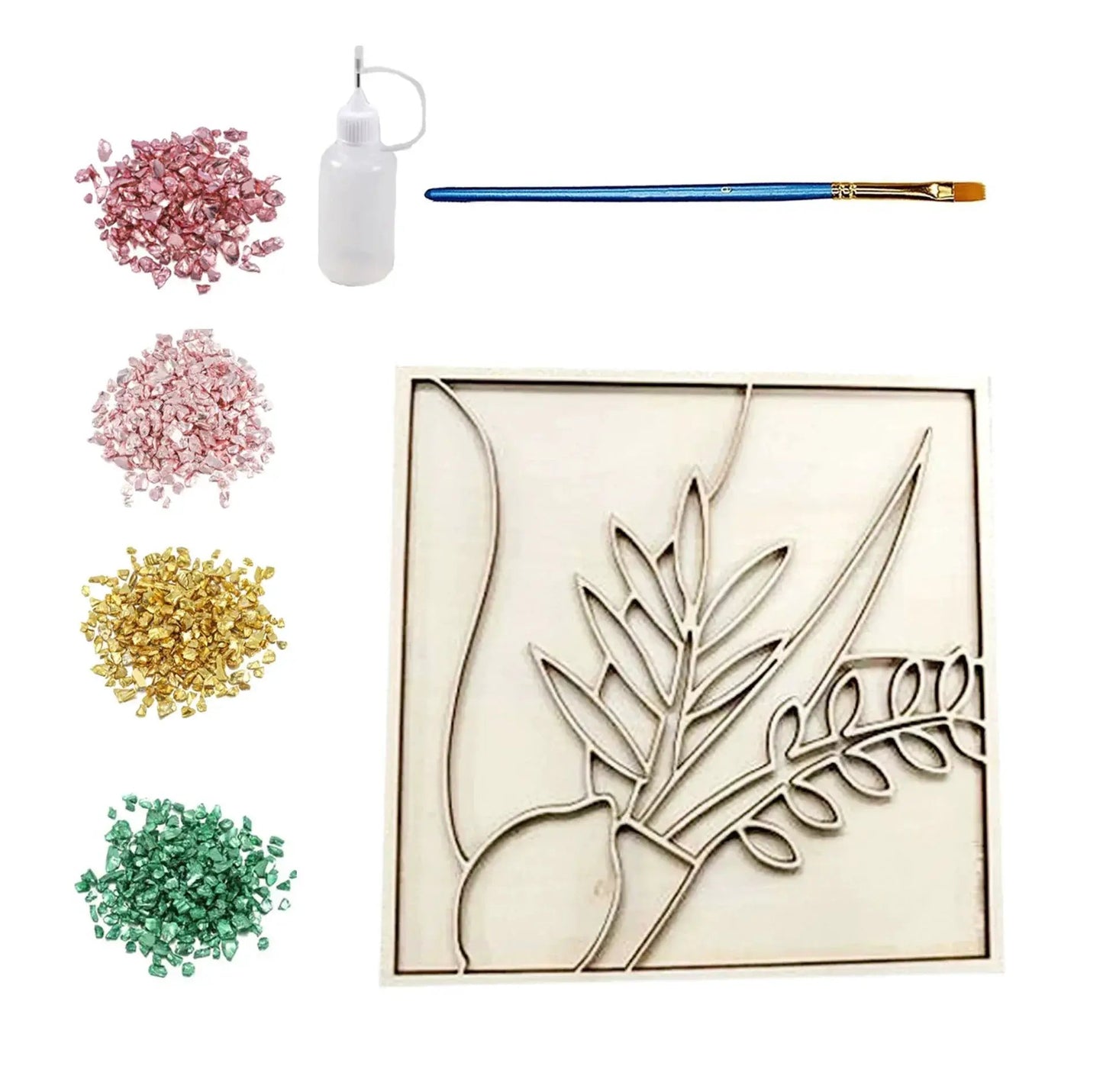 Crushed Glass Lulav Esrog Craft Kit for DIY Mosaic Art - ToylandEU