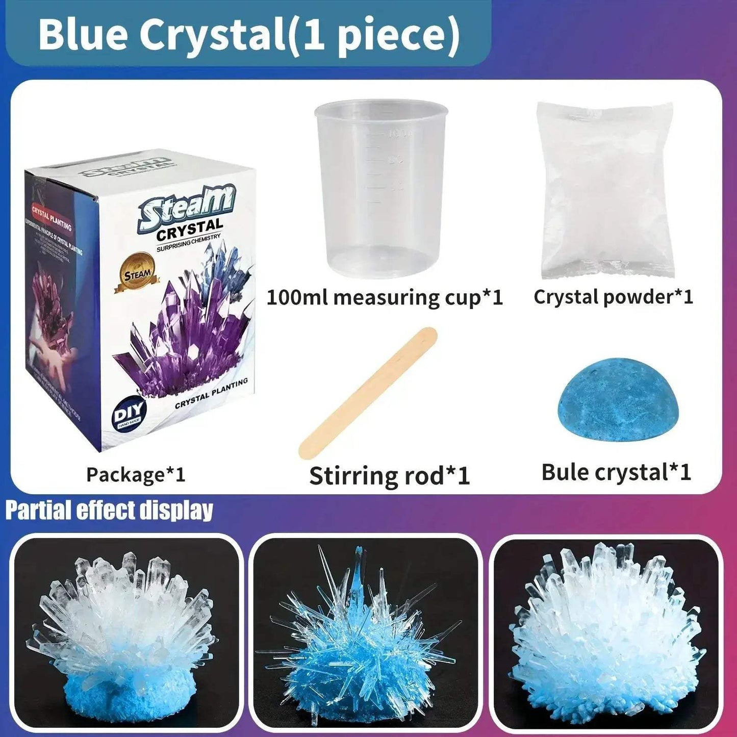 Crystal Growth Kit for Science Education and Fun Learning - ToylandEU