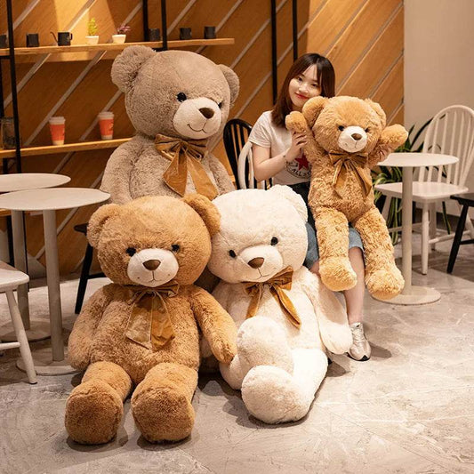 Cuddly Bowknot Teddy Bear Plush Toy for Boys - 90-120CM Size - ToylandEU