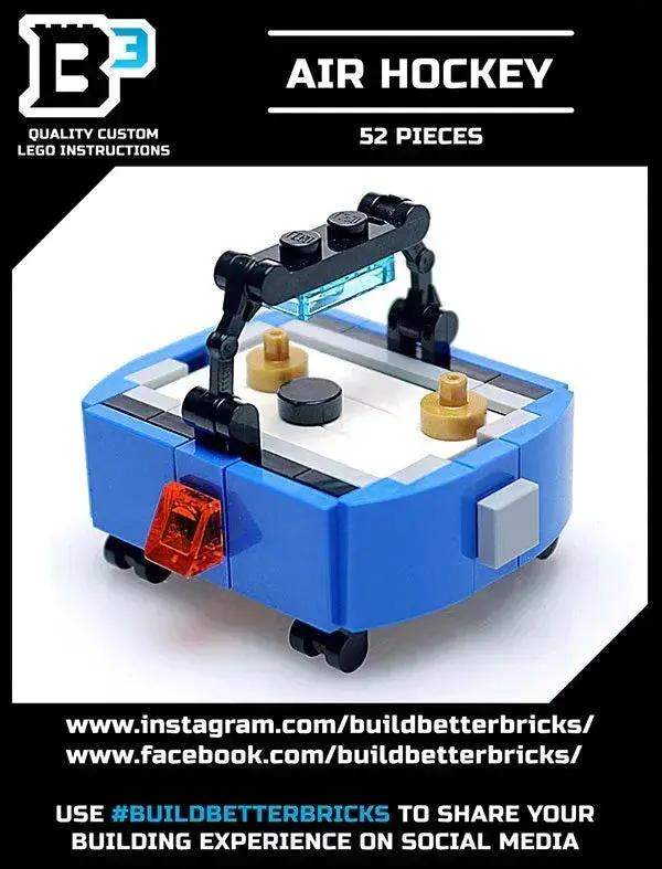 Custom Air Hockey Table 52-Piece Building Set made from LEGO parts - B3 Customs - ToylandEU