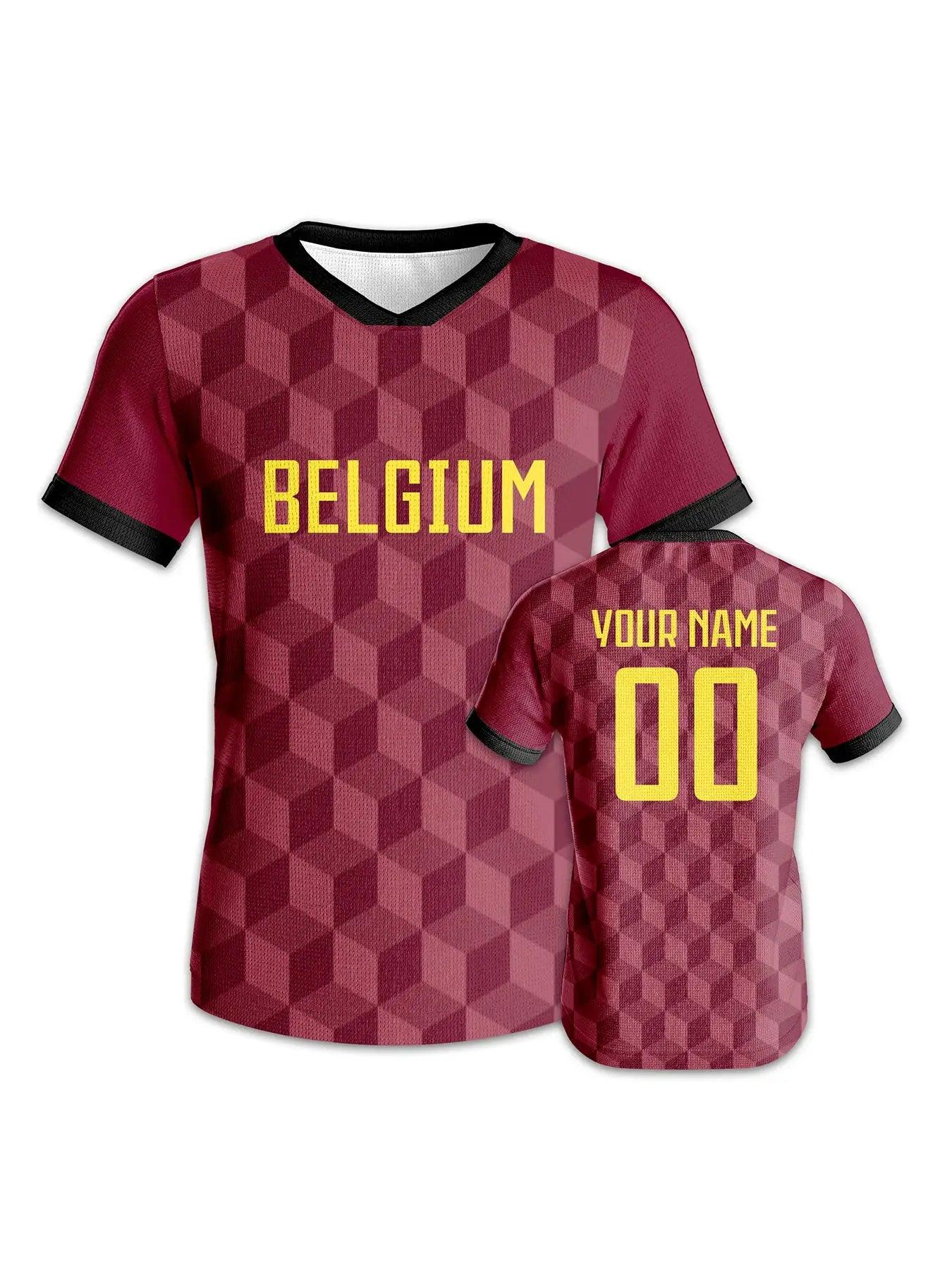 Custom Belgium Soccer Jersey QuickDry Personalized Name - ToylandEU™