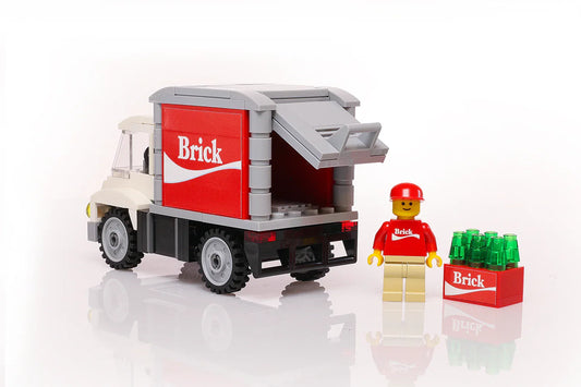 Custom Brick Soda Delivery Truck with Minifigure made using LEGO parts - ToylandEU