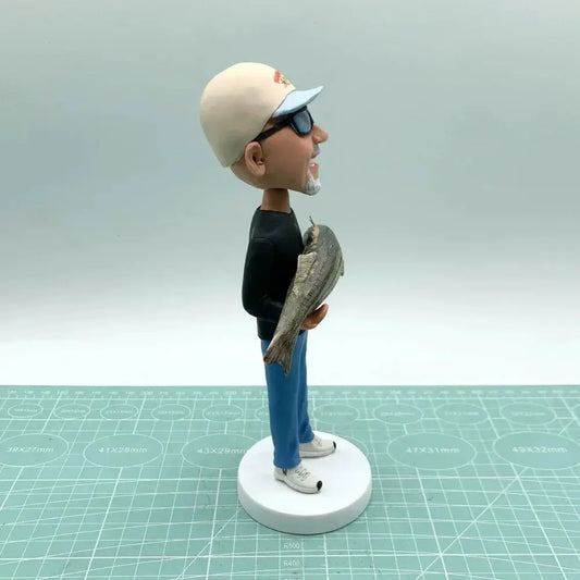 Custom Fisherman Bobblehead Gift For Fishing Enthusiast - ToylandEU