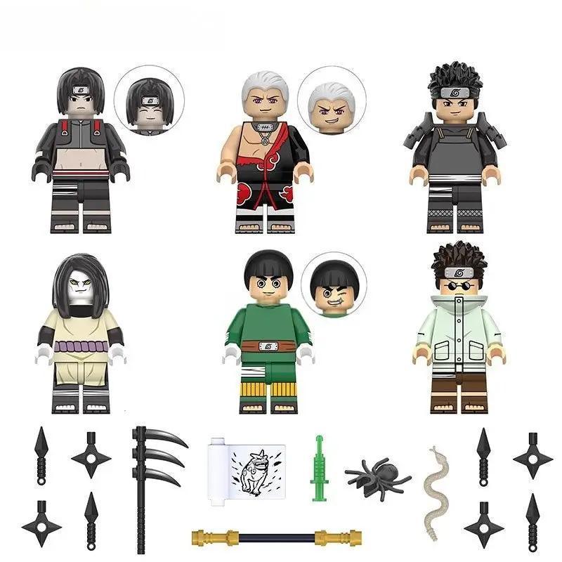 Naruto set of 6 Lego Anime Minifigures Custom Toys S9 - ToylandEU™