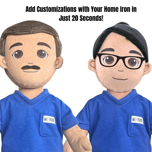 Custom Plush Doll - Add Mustache, Freckles, Glasses, and More | DIY Friendly - ToylandEU