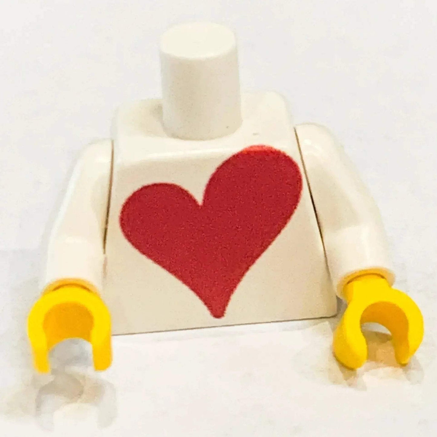 Custom Printed LEGO Figure Big Heart Torso For Valentines Day On Authentic LEGO Part - ToylandEU