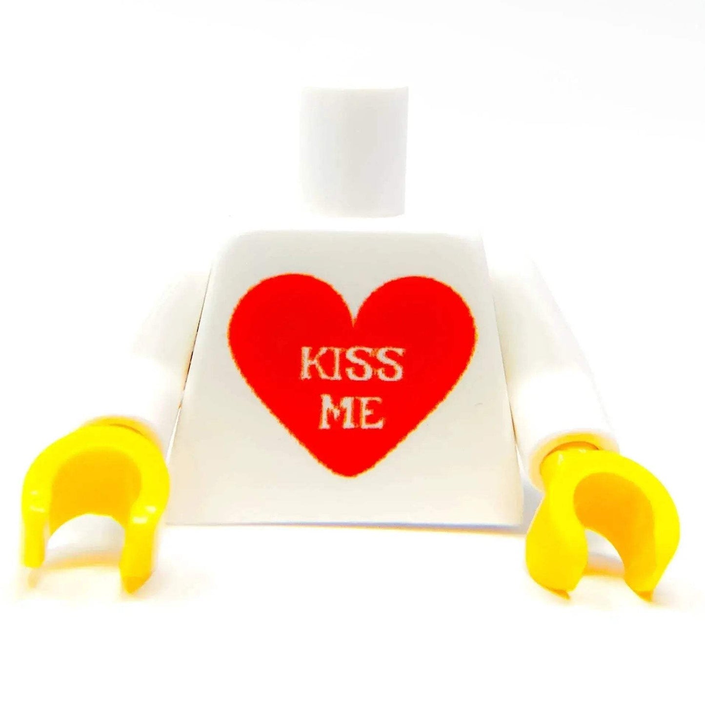 Custom Printed Lego Figure Torso I Love You Latte On Authentic Lego Part ABS Plastic - ToylandEU