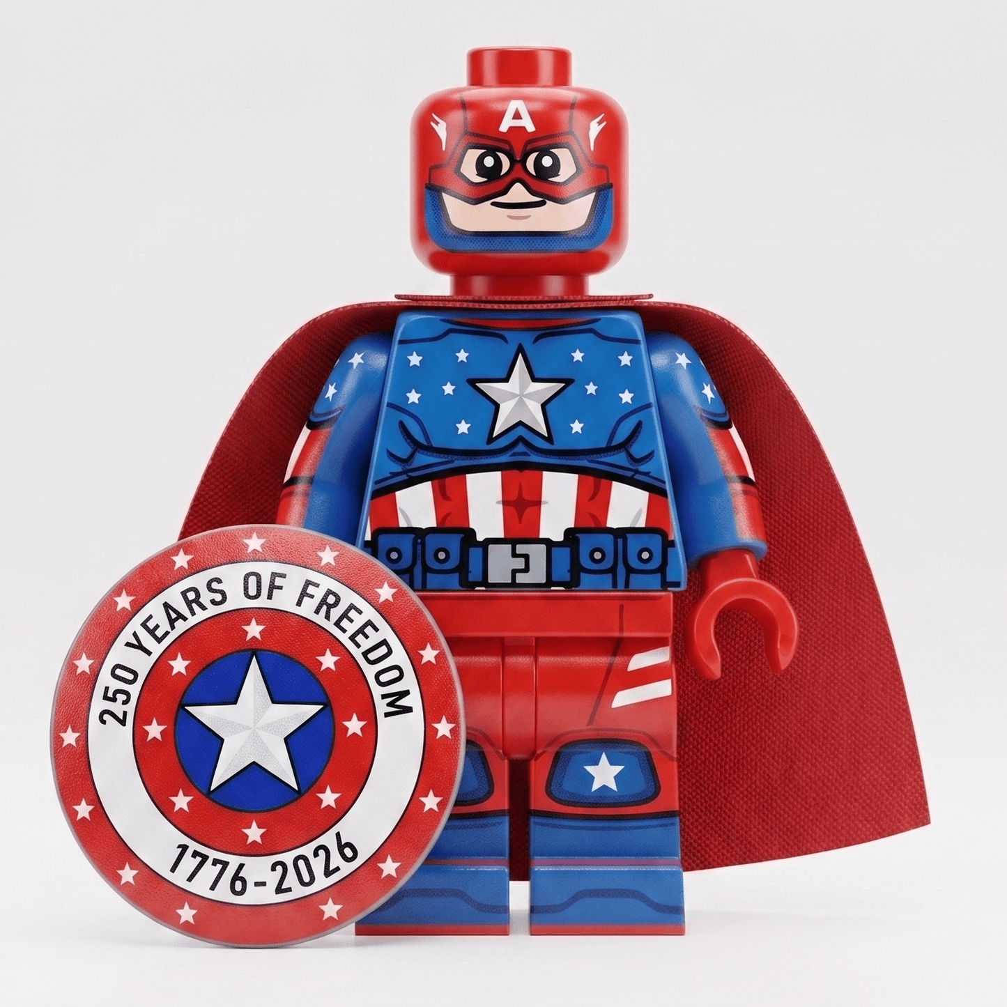 Captain America Minifig | 250th Anniv | Toylandeu™