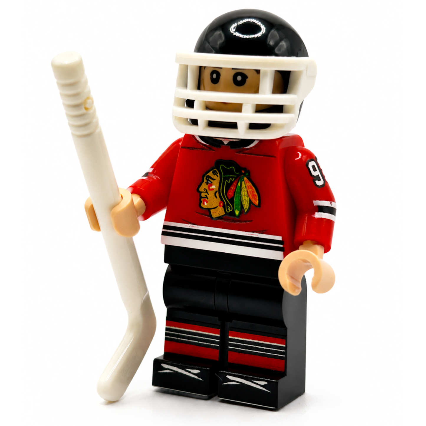 Custom LEGO Minifigure | Number 98 Chicago Hockey Player | NHL Style