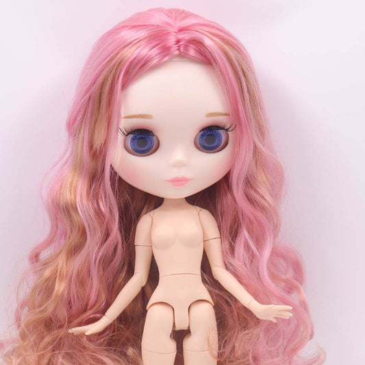 Customizable 30cm Shiny Face Blyth Doll with White Skin & Toy Joints - ToylandEU