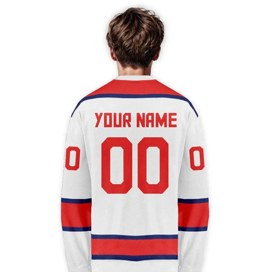 Customizable Norway Ice Hockey Jersey for Men, Women, Youth & Kids - Personalized Team Shirt with Name & Number - ToylandEU