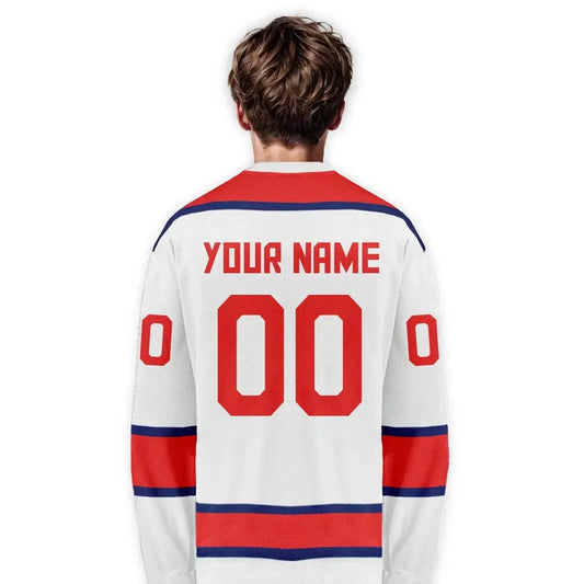 Customizable Norway Ice Hockey Jersey for Men, Women, Youth & Kids - Personalized Team Shirt with Name & Number - ToylandEU