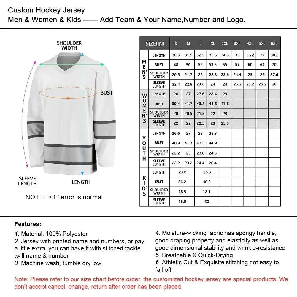 Customizable USA Hockey Jersey - Personalized Ice Hockey Uniform for Men, Women, and Kids - Fan Gear with Custom Name & Number - ToylandEU