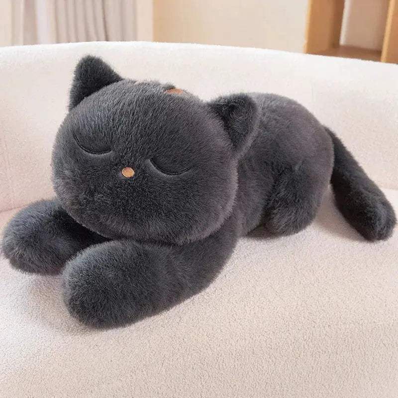 Cute Black Cat Plush Pillow Cushion For Cozy Cat Naps - ToylandEU