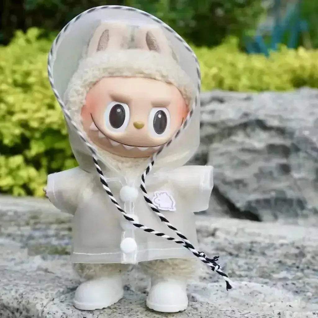 Cute Doll Raincoat Hooded Cape For Labubu Collectors - ToylandEU