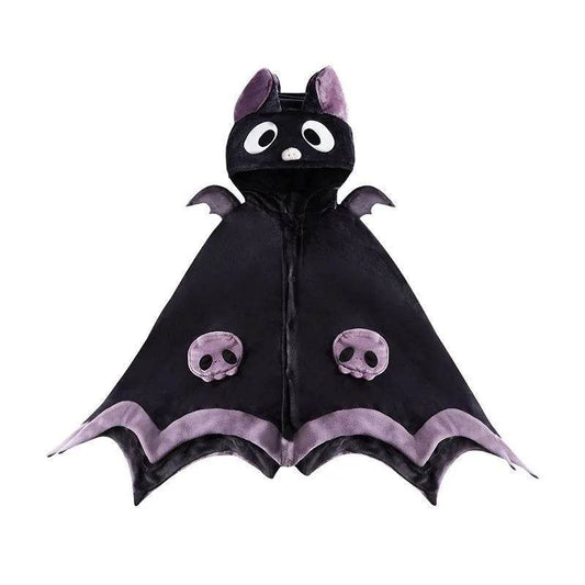 Cute Kuromi Bat Anime Y2K Plush Sleepwear Cloak - Toyland EU Collection - ToylandEU