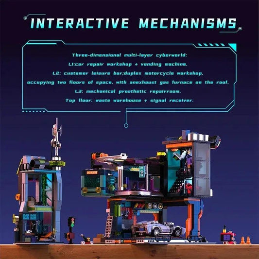 Cyberpunk City Building Blocks Lego Compatible Modular - ToylandEU™