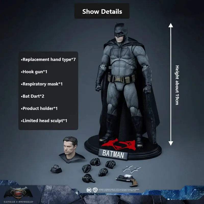 DC Batman Fondjoy Batman Movie Character Model Limited Head Sculpt Action Figures 19cm Collect Ornaments birthday gifts for boys - ToylandEU™