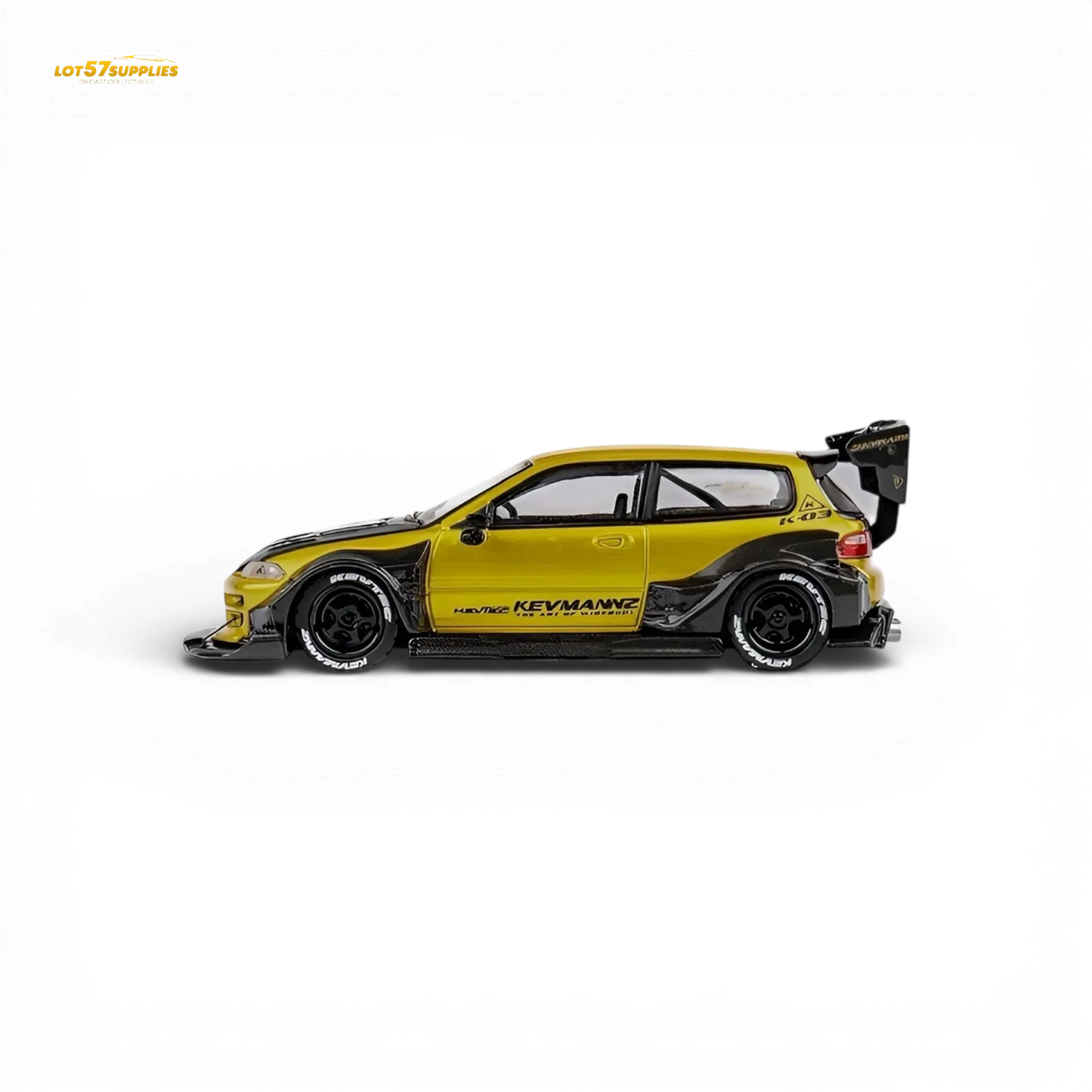 DCM Civic EG Ver.1 Gold Carbon Fiber Short Tail 1:64 - ToylandEU