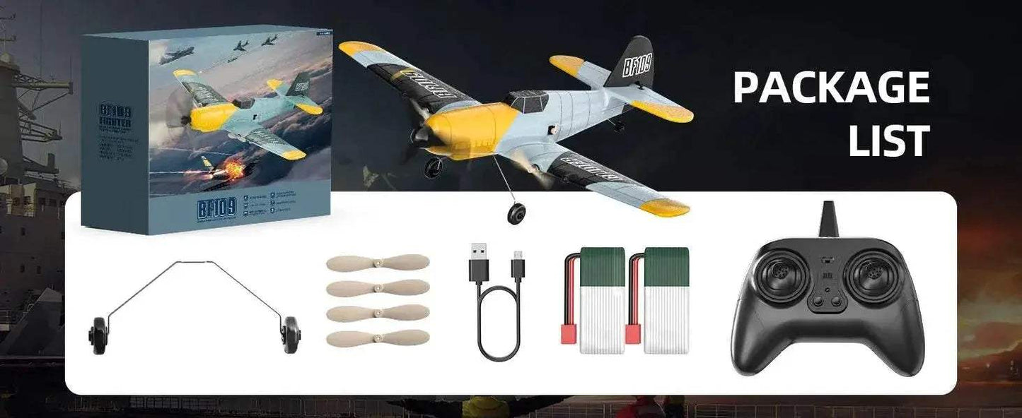 DEERC RC Plane BF-109 Easy Fly Glider for Beginners - ToylandEU™