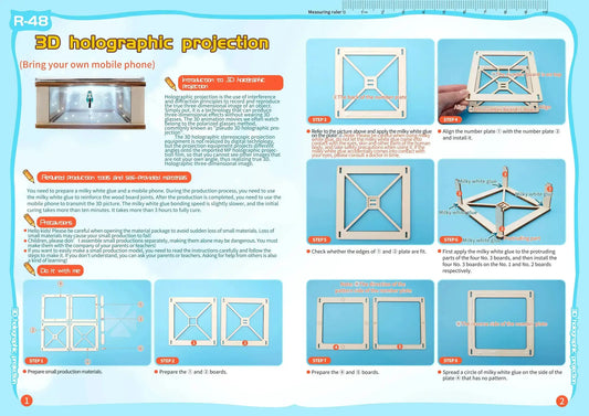 DIY 3D Projector Science Toys Tecnologia STEM Kit Educational Teaching Aids for Kids - ToylandEU™
