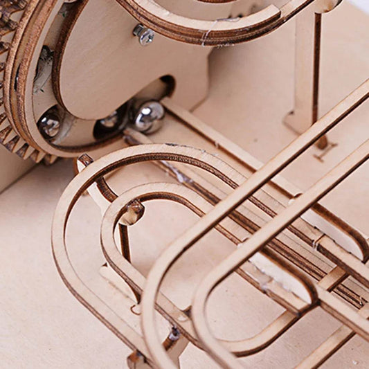 DIY 3D Wooden Marble Run Kit Build Mechanical Gears Steam Powered Science Experiment Educational Toy for Children and Teens - ToylandEU