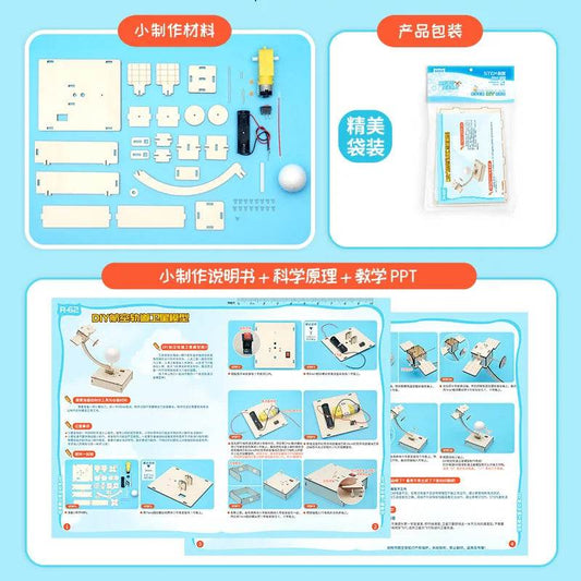 DIY Aerial Orbital Satellite Model Technologia Science Toys Educational Wooden Puzzle for Kids - ToylandEU